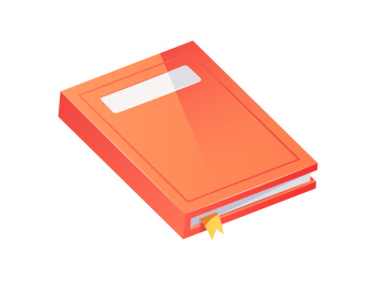 书本扁平化3D立体渐变风格矢量图标插画插图排版设计