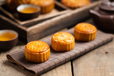 中国中秋节传统美食糕点——月饼