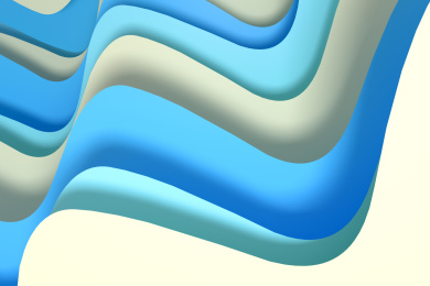 三维渲染，多彩纸张曲面线条背景