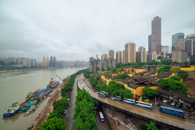 中国重庆湖广会馆旅游景区风光