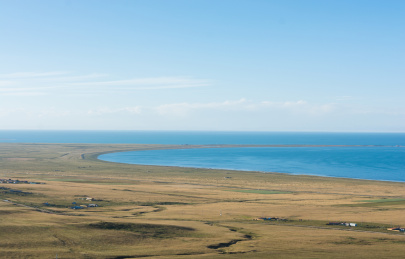 中国青海省海西藏族自治州青海湖二郎剑景区景观