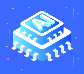 AI人工智能芯片矢量插画素材