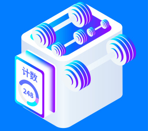 健身器材智能计数杠铃矢量插画素材