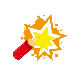 鞭炮爆竹过年矢量素材插画