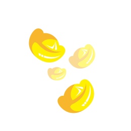 金元宝招财元宝矢量素材插画