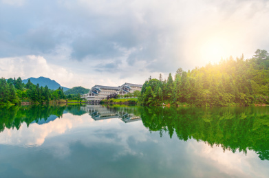 中国福建省龙岩市上杭县古田山庄风光