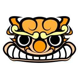 中国传统狮头,卡通形象,q版形象