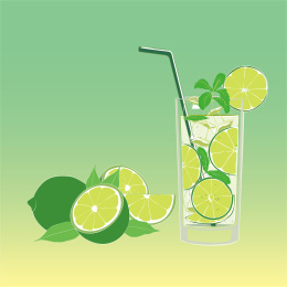 Mojito莫吉托青柠薄荷气泡加冰鸡尾酒