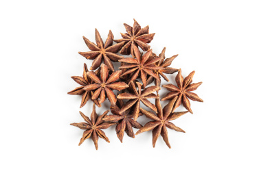 传统调味料八角茴香微距特写