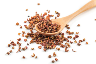 四川特产花椒调味料微距特写