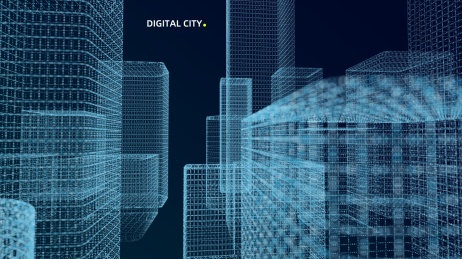 数字城市智慧城市未来科技城市背景图