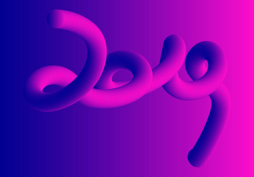 2019渐变酷炫艺术字