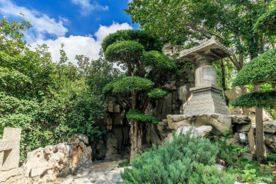 中式园林景观，中国山东省潍坊市归真园