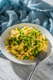 营养又美味的家常青黄豆炒鸡蛋