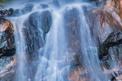 浙江省天台县琼台仙谷溪流瀑布自然景观