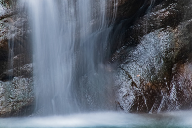 浙江省天台县琼台仙谷溪流瀑布自然景观