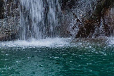 浙江省天台县琼台仙谷溪流瀑布自然景观