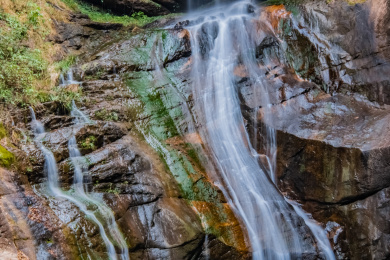 浙江省天台县琼台仙谷溪流瀑布自然景观