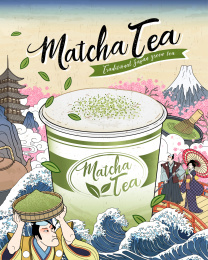 抹茶浮世绘广告图像