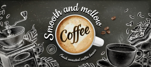 咖啡横幅广告素材