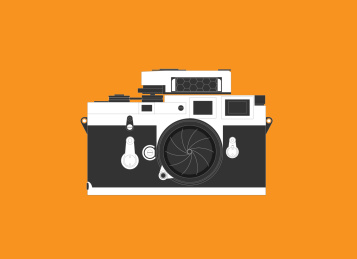 中古菲林胶片相机矢量插画设计素材