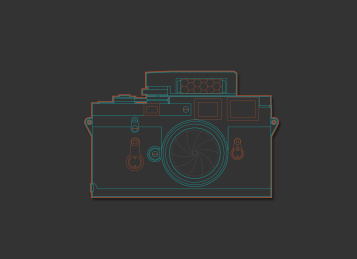 中古菲林胶片相机矢量插画设计素材