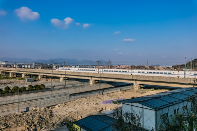 浙江省台州市黄岩区高铁动车立交桥交通建筑