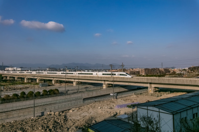 浙江省台州市黄岩区高铁动车立交桥交通建筑