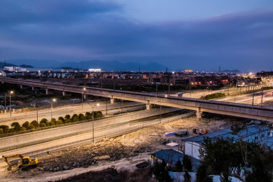 浙江省台州市黄岩区高铁动车立交桥交通建筑