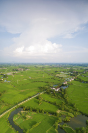 航拍中国安徽省宣城市夏日乡村生态田园风光