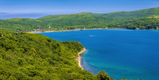俄罗斯海参崴波西耶特湾海景风光