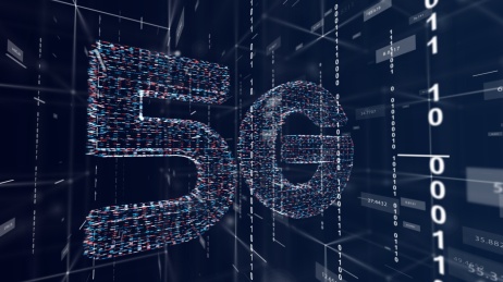 第五代移动通讯技术（5G）数字科技感背景图