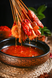 麻辣蔬菜海鲜烤串