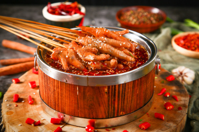 香辣鸡爪串串