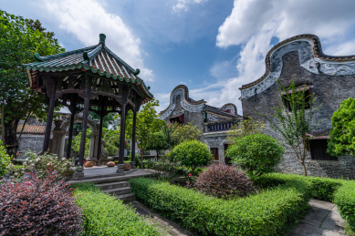 佛山顺德鸣石花园岭南古建筑景观
