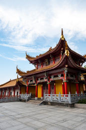 中国安徽省蚌埠市锥子山栖岩寺风光