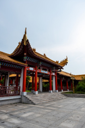 中国安徽省蚌埠市锥子山栖岩寺风光