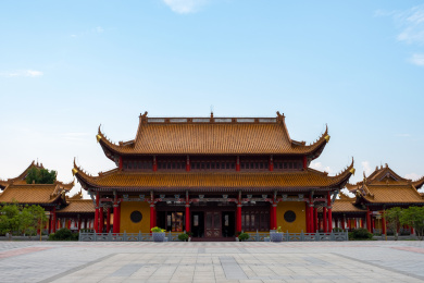 中国安徽省蚌埠市锥子山栖岩寺风光