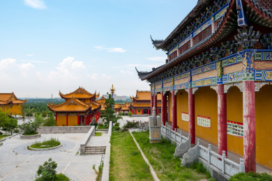 中国安徽省蚌埠市锥子山栖岩寺风光