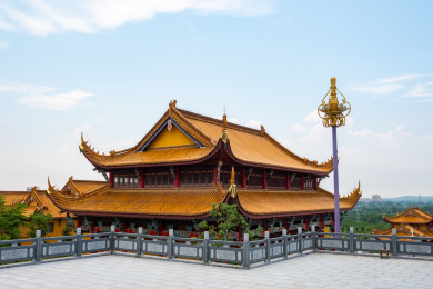 中国安徽省蚌埠市锥子山栖岩寺风光