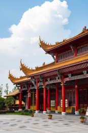 中国安徽省蚌埠市锥子山栖岩寺风光