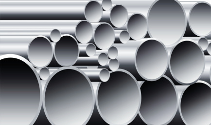 堆砌的金属管材