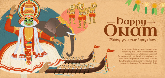 欧南节插图与卡塔卡利舞