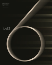 光影渐变数字抽象倒计时6天海报