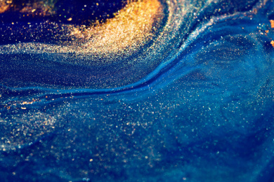 多种颜料融合扩散成微距河流