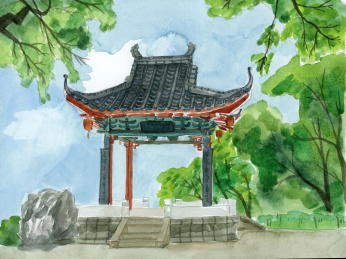 广西桂林榕湖繁舟亭