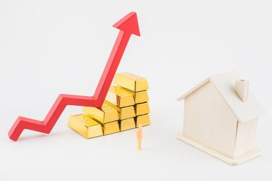 房价上涨导致的高房价，需要更多金钱购买。