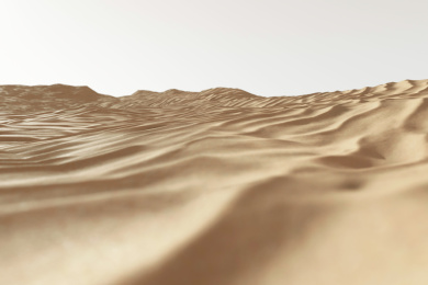 满是黄沙的荒芜沙漠