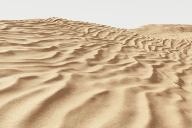 满是黄沙的荒芜沙漠