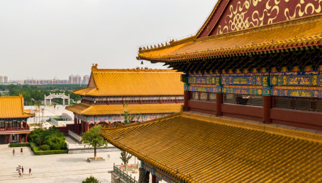 中国山东省东营市垦利区天宁寺风光